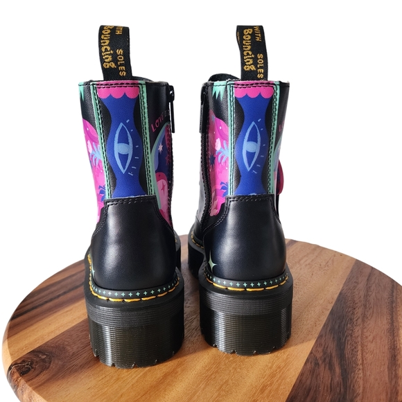 Dr. Martens x Love is Wise Jadon for Pride Black Platform Boots Women's Size 5 - Picture 8 of 11